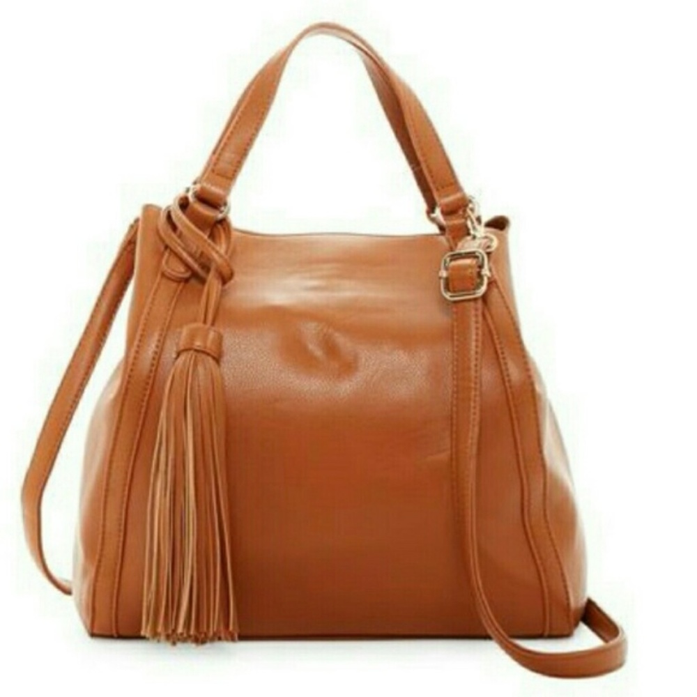 Pink Haley Large Brown Satchel